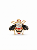 Prendedor Insecto Cristales Dorado/Rojo/Negro