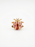 Prendedor Insecto Cucarrón Rosado/Dorado