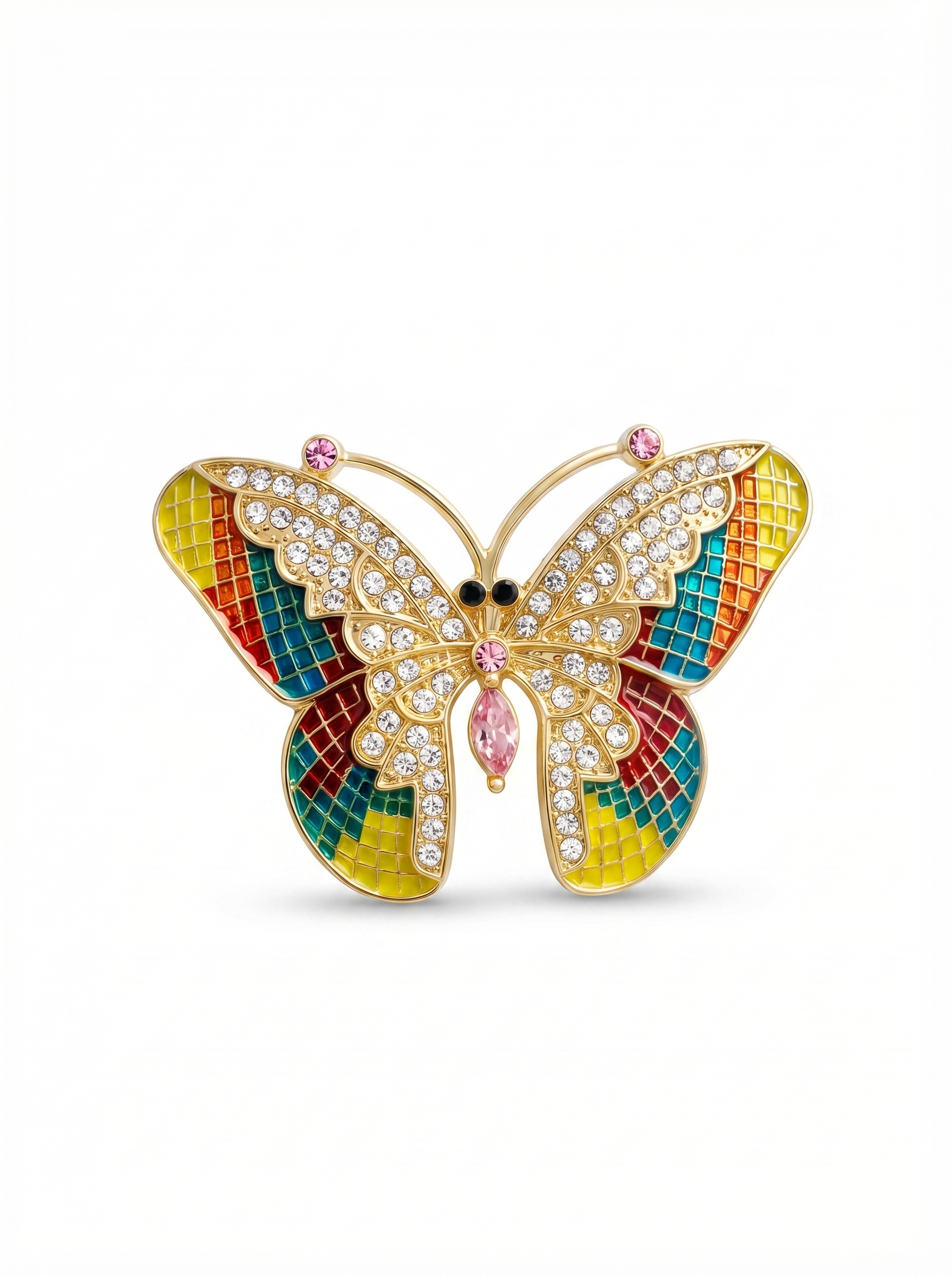 Prendedor Mariposa Multicolor Panel 001