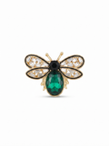 Prendedor Insecto Cristales Verde
