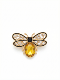 Prendedor Insecto Cristales Amarillo