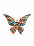Prendedor Mariposa Cristales Multicolor