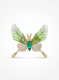 Prendedor Mariposa Verde Transparencia