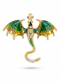 Prendedor Dragón Amarillo/Verde