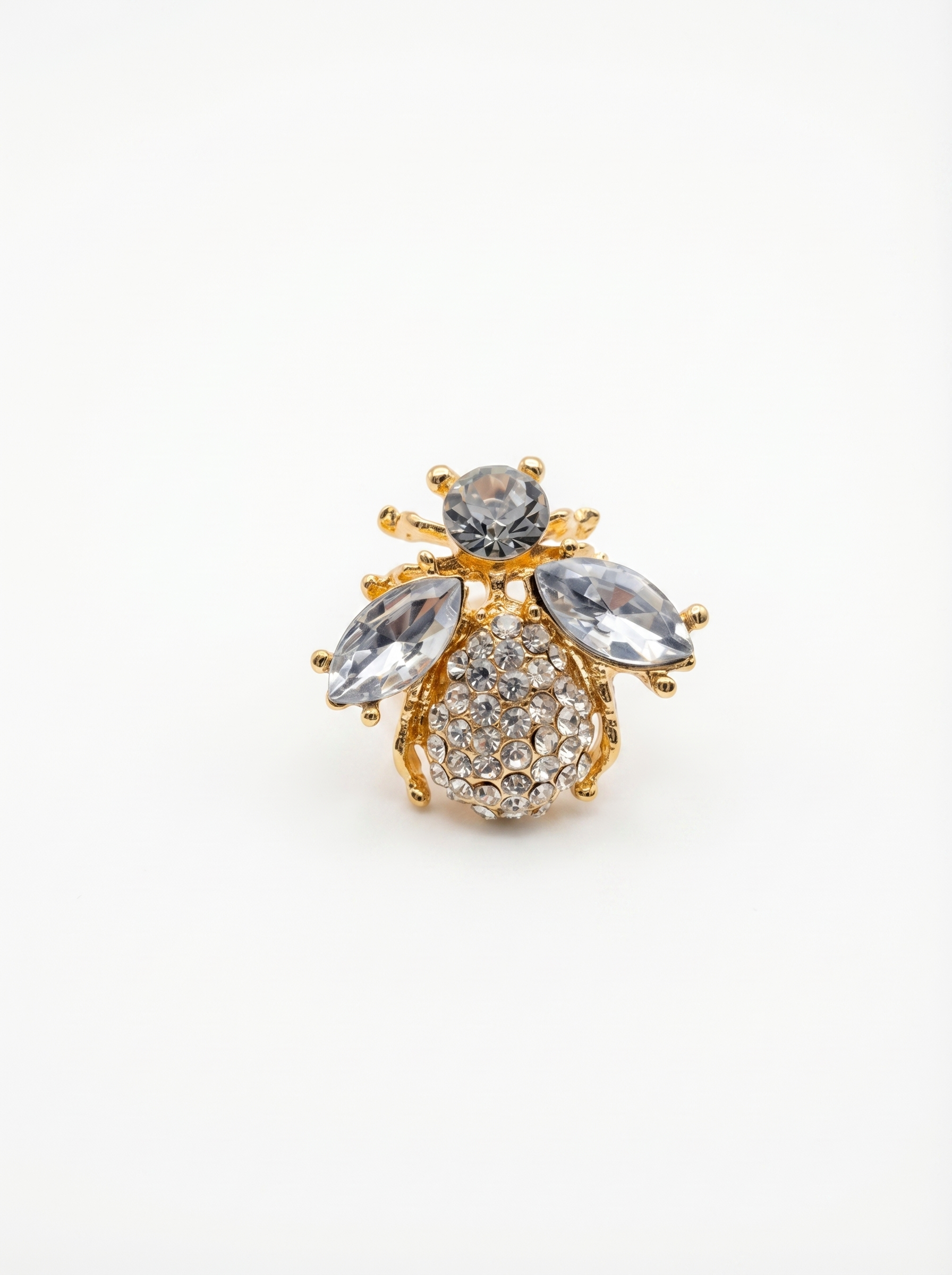Prendedor Abeja Dorada Cristales