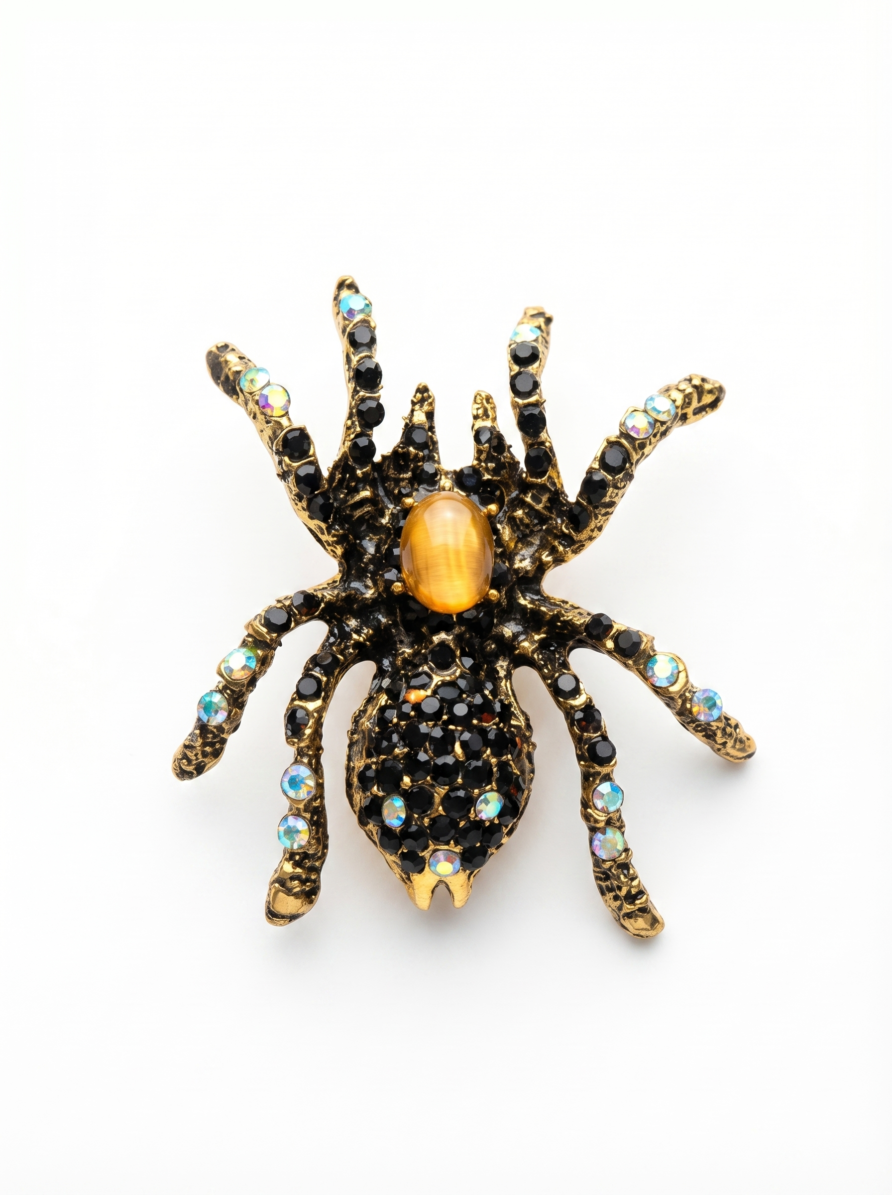 Prendedor Araña Morada Cristales