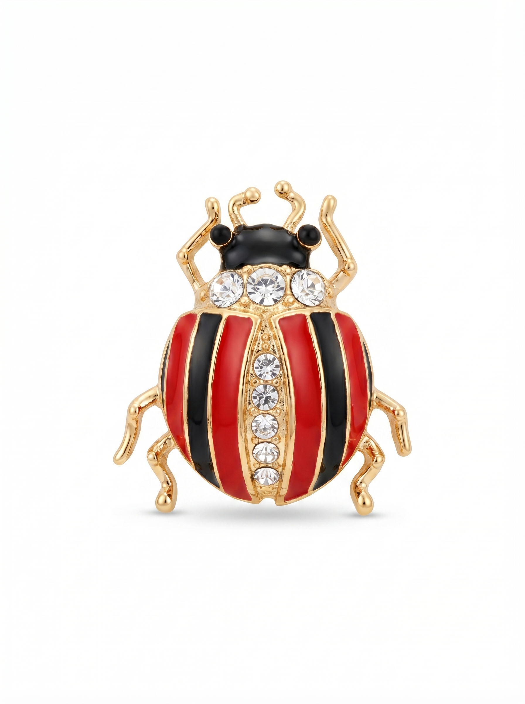 Prendedor Insecto Mariquita Roja/Negra