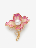 Prendedor Orquídea Rosada Perla