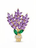 Prendedor Planta Morada Piedras