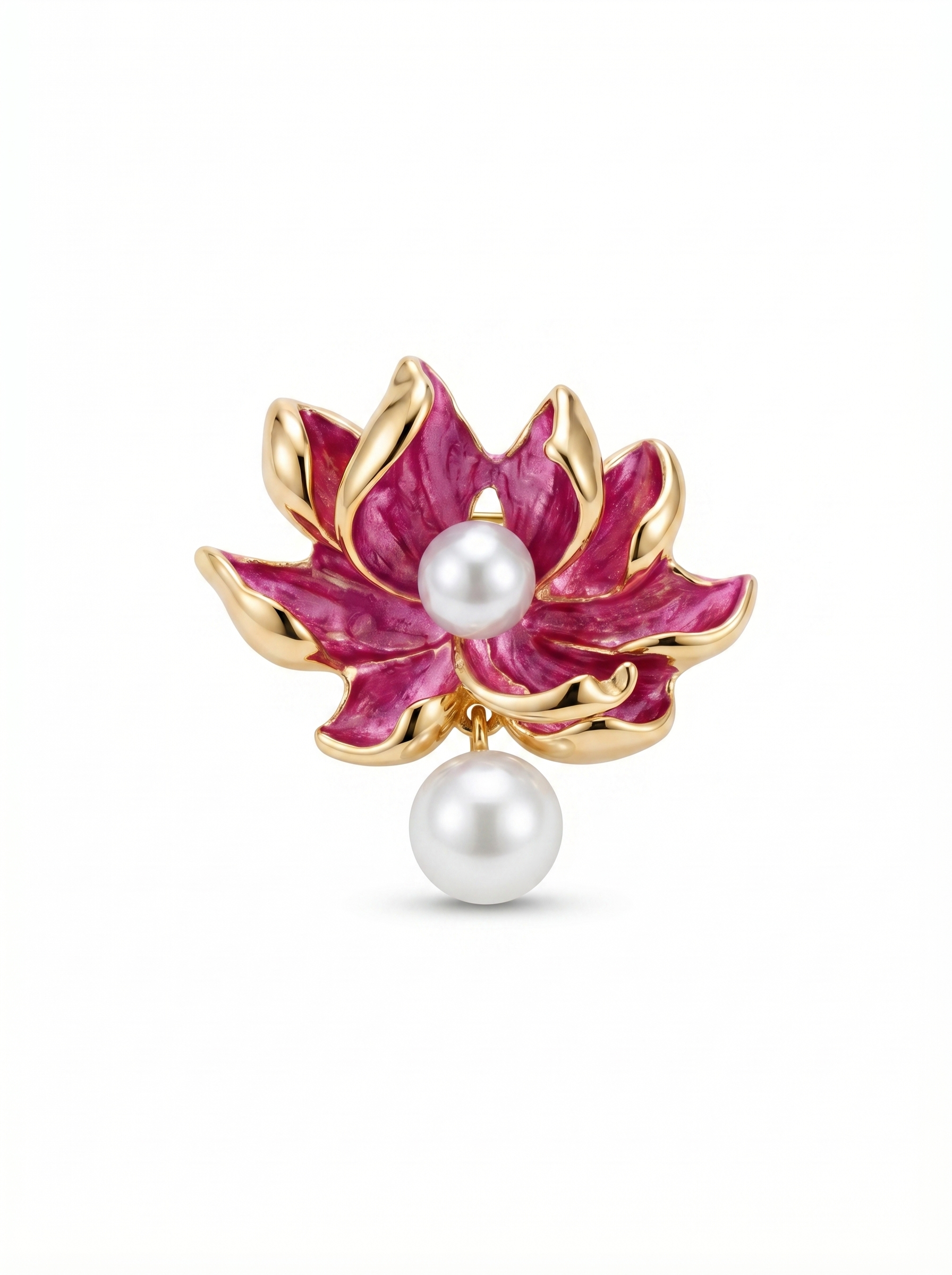Prendedor Flor de Loto Perla