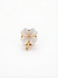 Prendedor Pin Trébol 4 hojas Blanco
