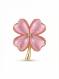 Prendedor Pin Trébol 4 hojas Rosado