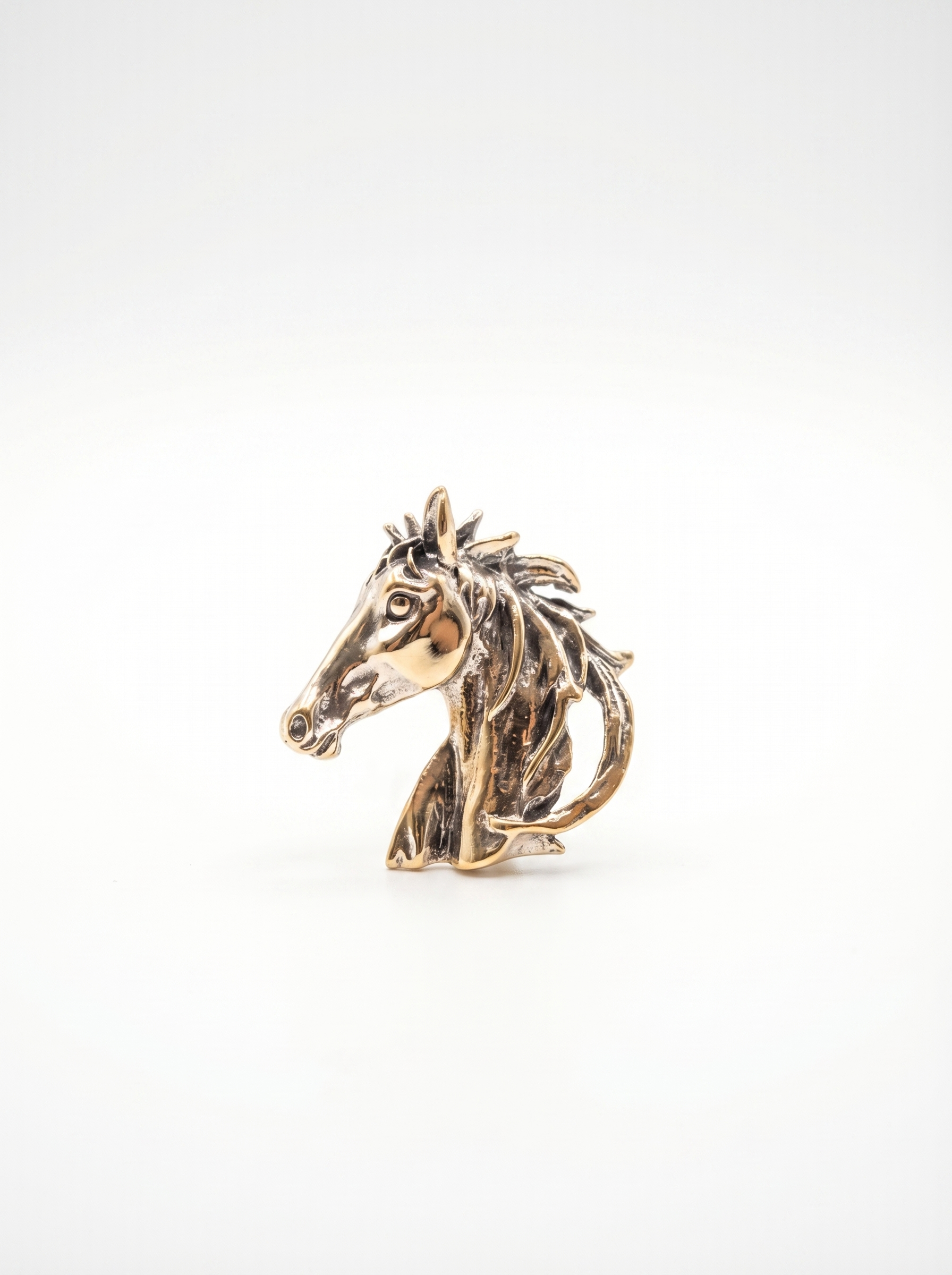 Prendedor Caballo Rostro Dorado