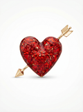 Prendedor Corazón Rojo Flechado