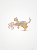 Prendedor Gato con Flor