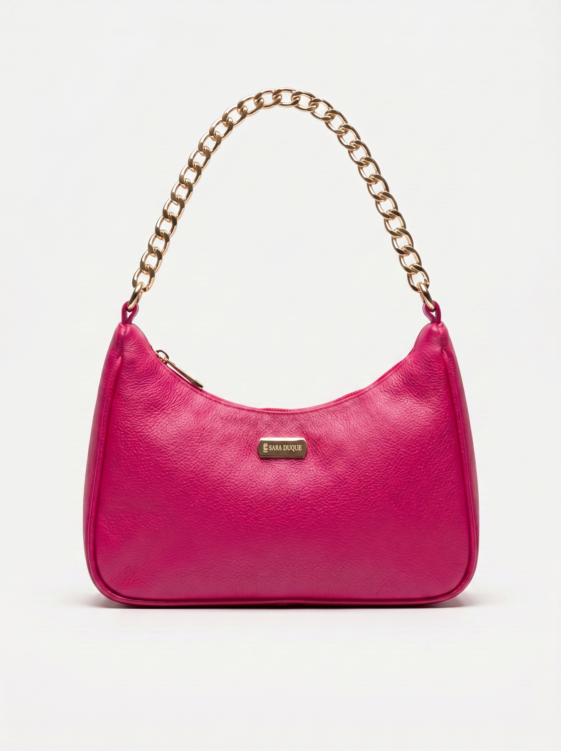 manos libres cuero fucsia